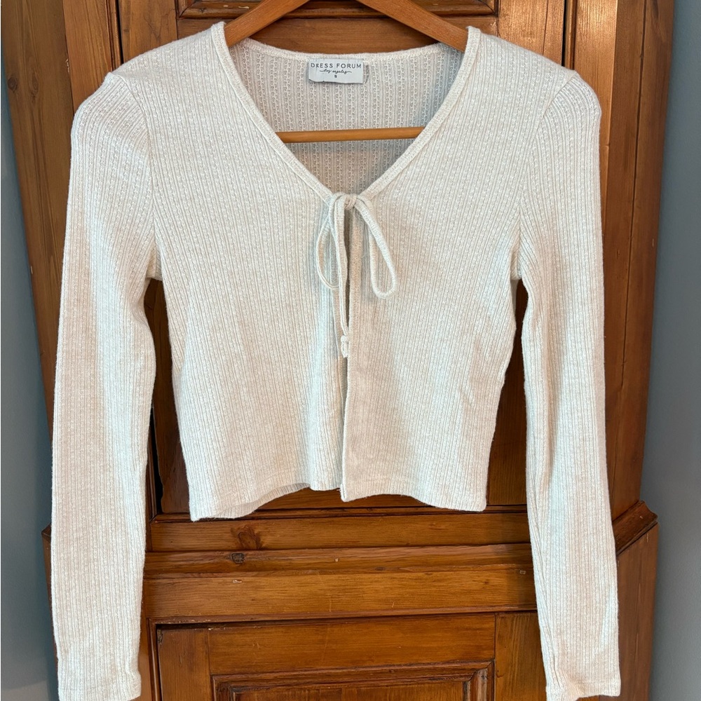 Dress Forum Tie Front Sweater